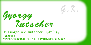 gyorgy kutscher business card